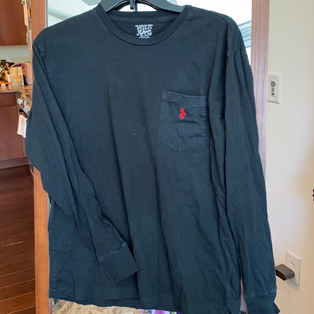 Black polo brand long sleeve t shirt